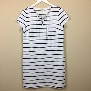 Maison & Jules White and Blue Striped Dress